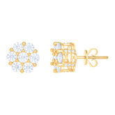 10 kt Gold Earrings With Moissanite Ctw 2.07
